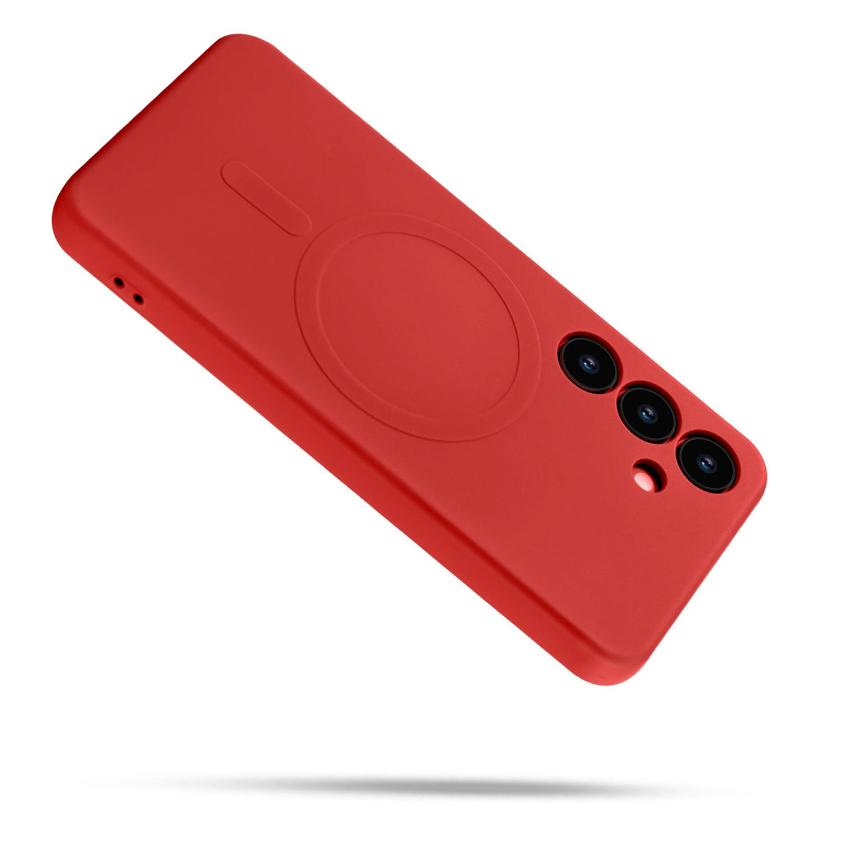Samsung Galaxy S25 Plus Hülle - Rot - Liquid-Silikon-MagSafe-Backcover