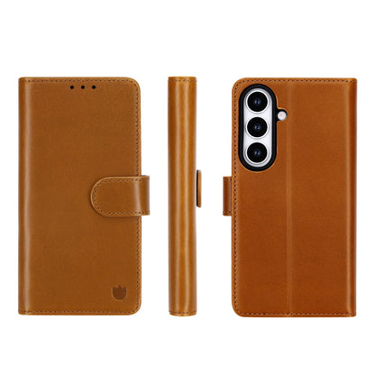 Samsung Galaxy S26 Hoesje - Sienna Brown - Echt Leren Bookcase