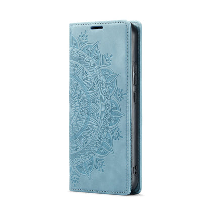 Samsung Galaxy A55 5G Hoesje - Aqua Blue - Mandala Dunne Bookcase
