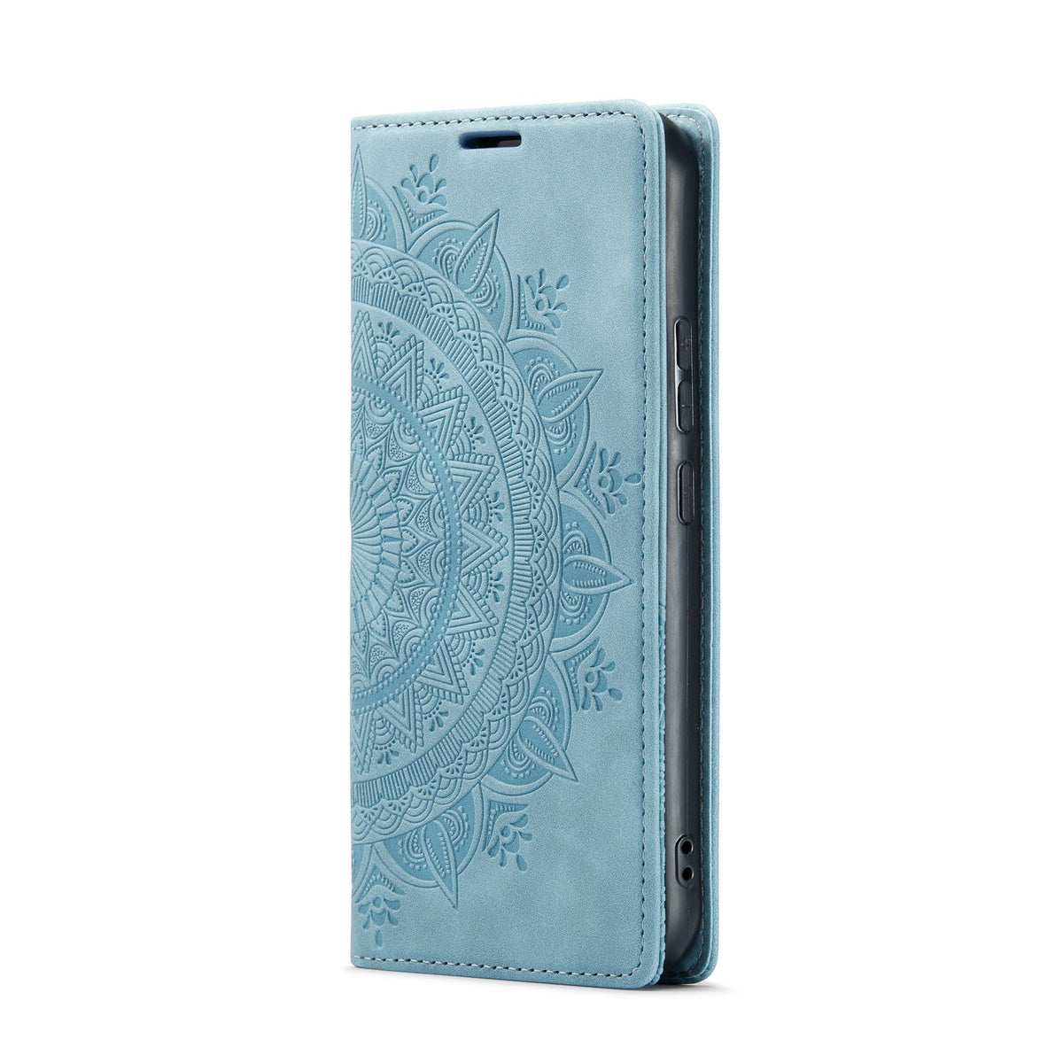 Samsung Galaxy A25 Hoesje - Aqua Blue - Mandala Dunne Bookcase