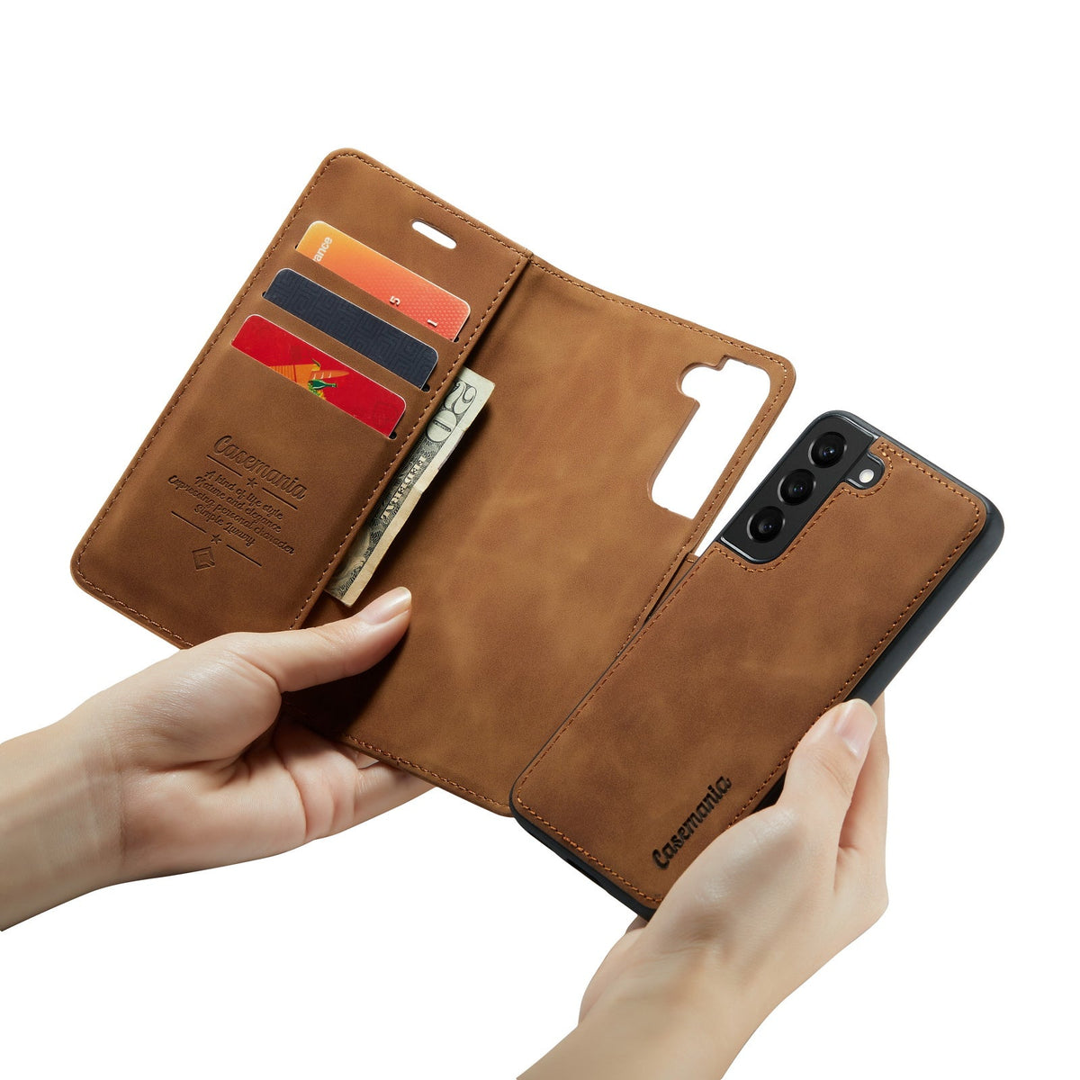 Samsung Galaxy S24 Plus Hoesje - Sienna Brown - 2 in 1 Bookcase