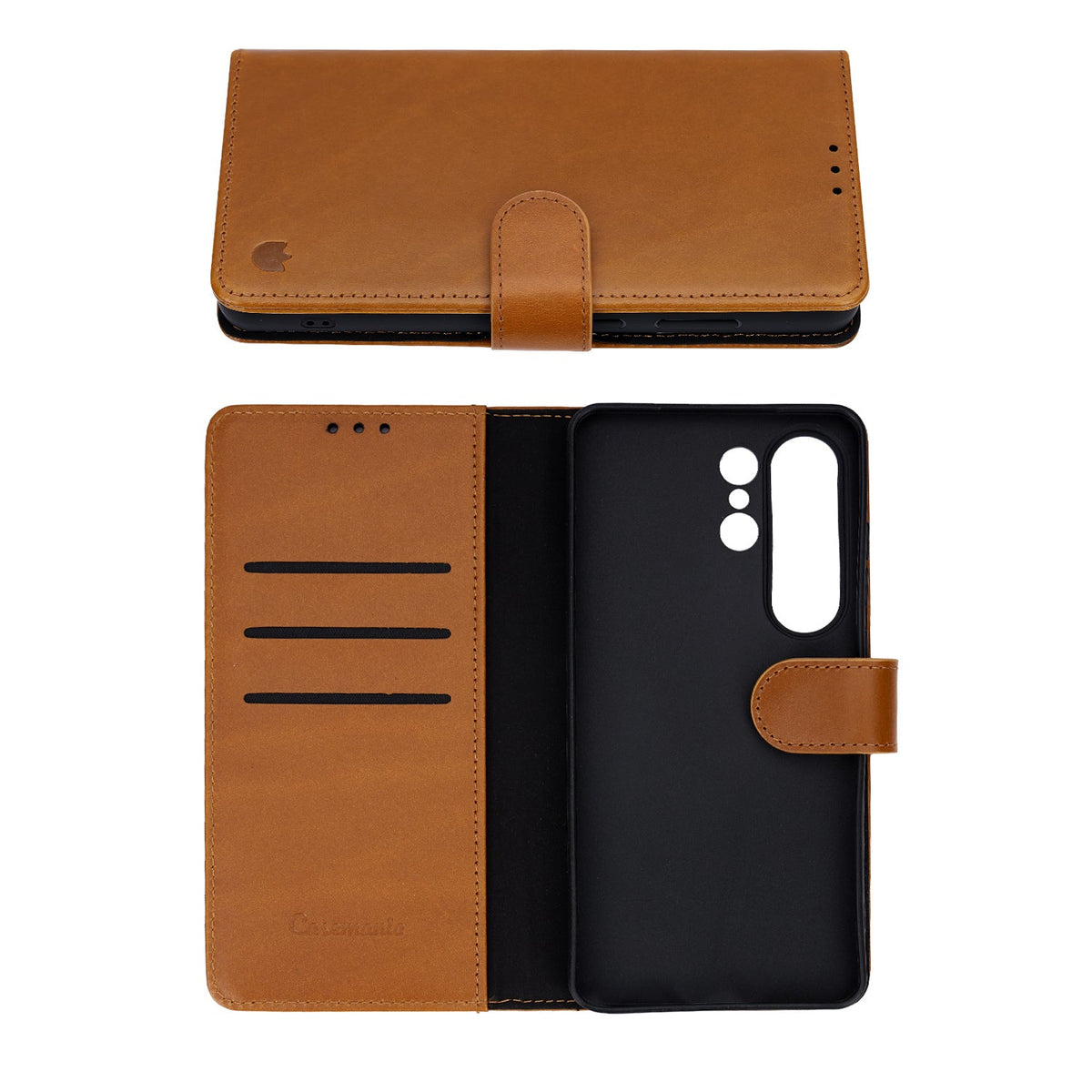 Samsung Galaxy S26 Ultra Hoesje - Sienna Brown - Echt Leren Bookcase