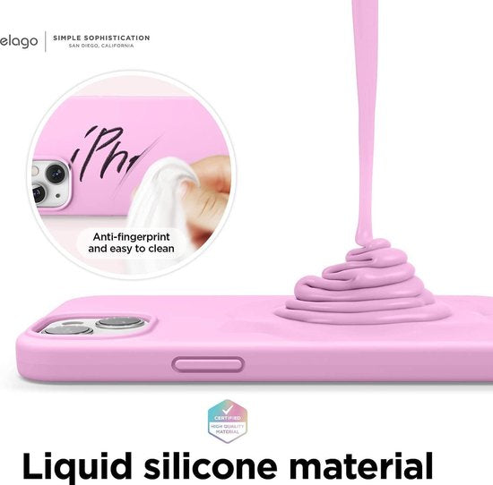 Apple iPhone 13 Mini Case - Pink - Silicone Back Cover