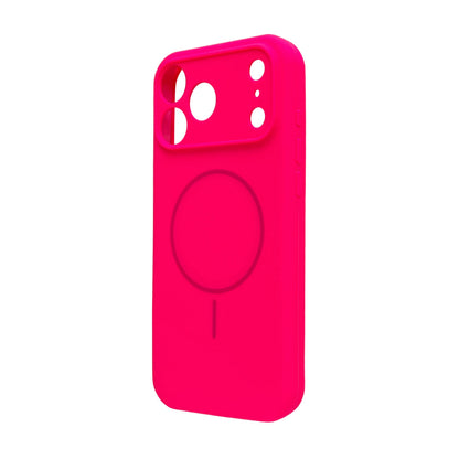 Apple iPhone 17 Pro Max Hoesje - Neon Roze - Liquid Siliconen MagSafe Back Cover