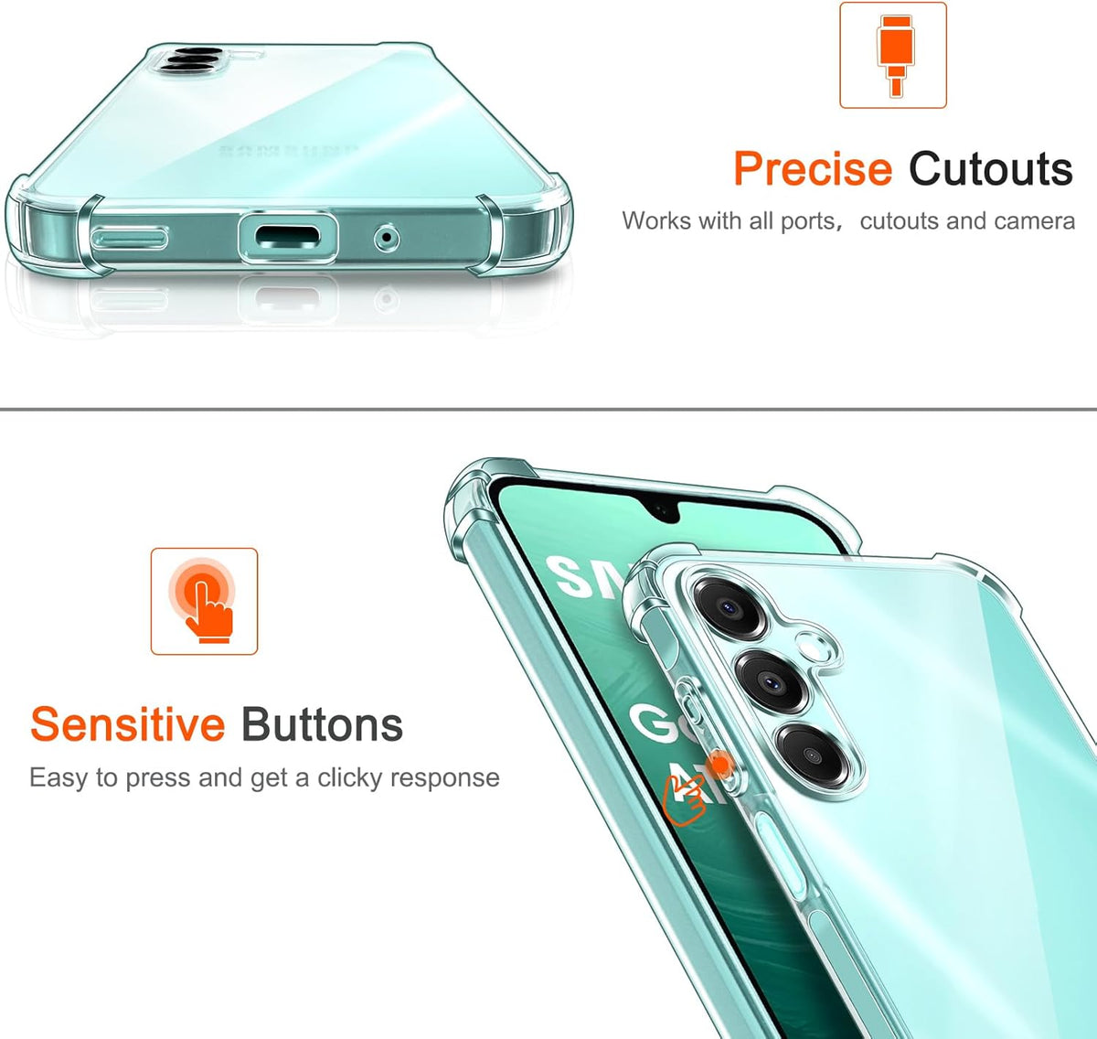 Samsung Galaxy A16 Hoesje - Transparant - Anti-Shock Back Cover