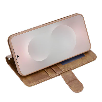 Samsung Galaxy A27 Hoesje - Bruin - Luxe Bookcase met Rits