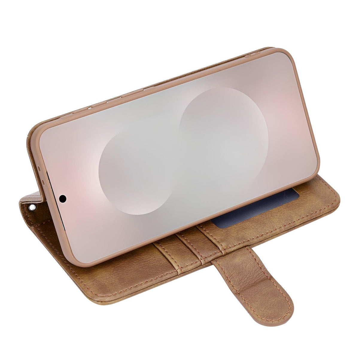 Apple iPhone 18 Pro Hoesje - Bruin - Luxe Bookcase met Rits