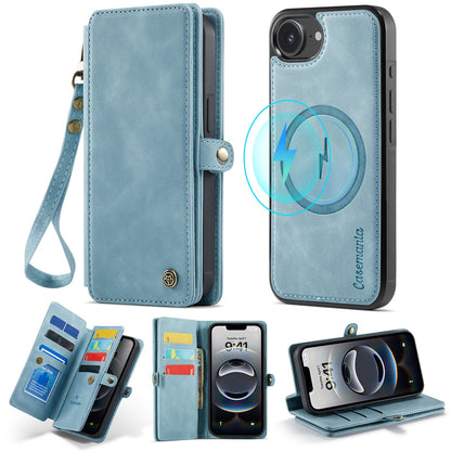 Apple iPhone 17e Case - Aqua Blue - 2-in-1 MagSafe Wallet Case with 10 Card Slots