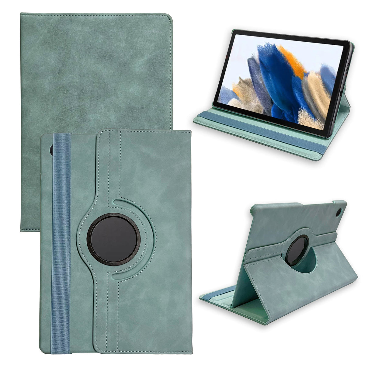 Samsung Galaxy Tab S9 FE Plus Tablethoes - Aqua Blue - Draaibare Bookcase