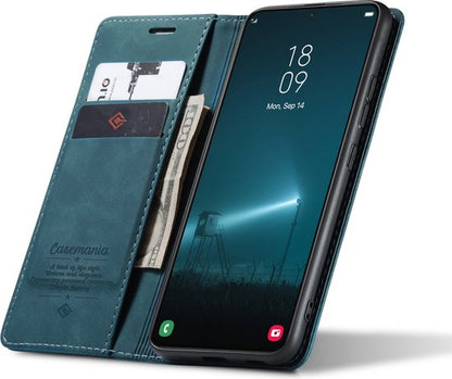 Samsung Galaxy S22 Plus Hoesje - Emerald Green - Dunne Bookcase