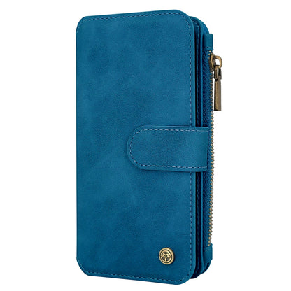 Apple iPhone 16 Pro Max Hoesje - Navy Blue - 2 in 1 Bookcase met Rits