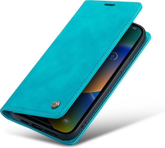 Apple iPhone 14 Case - Azure Blue - Slim Wallet Case