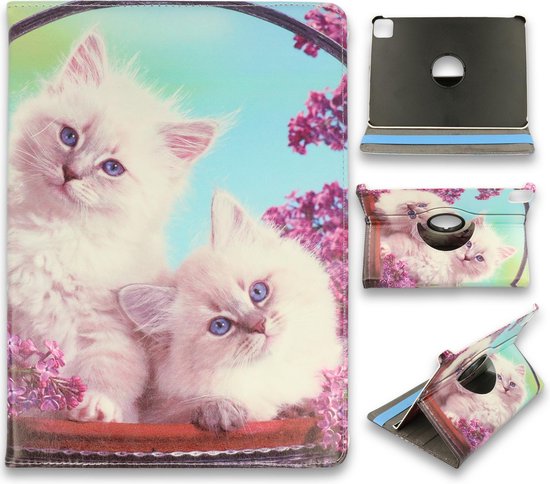 Apple iPad Air 4 10.9 (2020) Tablethoes - Katten - Draaibare Bookcase