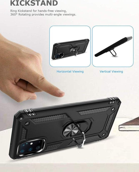 Coque Samsung Galaxy S20 Plus - Noir - Étui arrière avec béquille intégrée