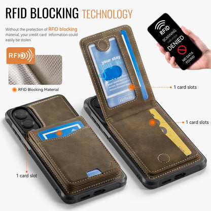 Samsung Galaxy S25 Edge Case - Mahogany Brown - Back Cover with Card Holder