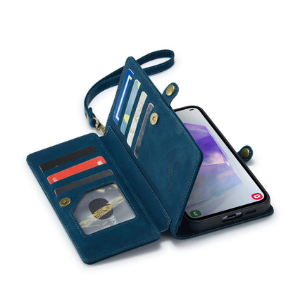 Samsung Galaxy A36 Case - Navy Blue - 2-in-1 Wallet Case with 10 Card Slots
