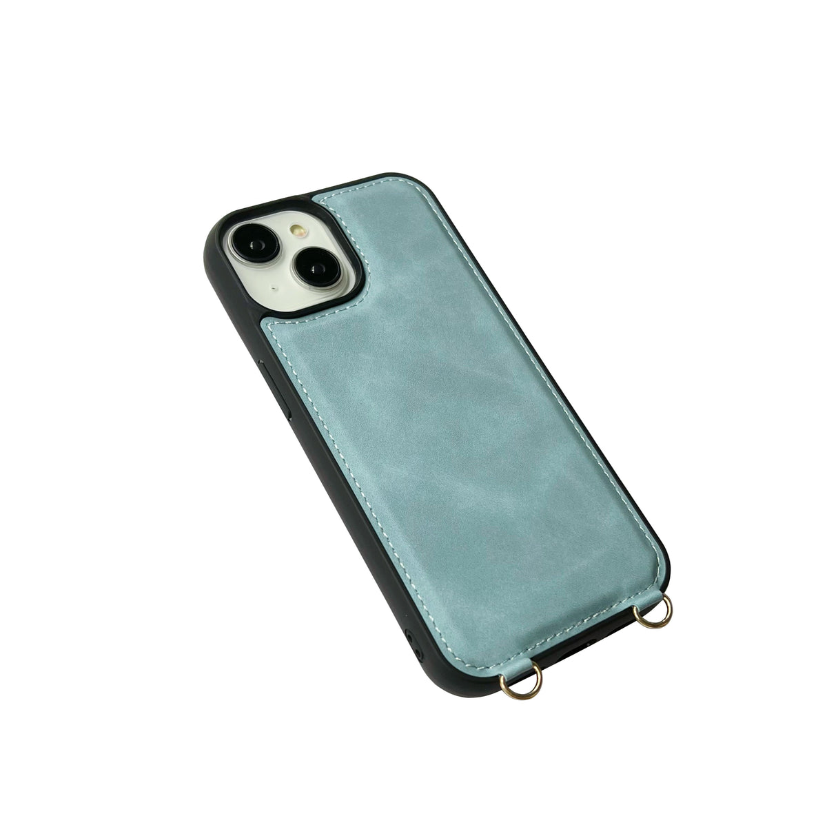 Apple iPhone 16 Hoesje - Aqua Blue - Luxe Bookcase met Telefoonkoord