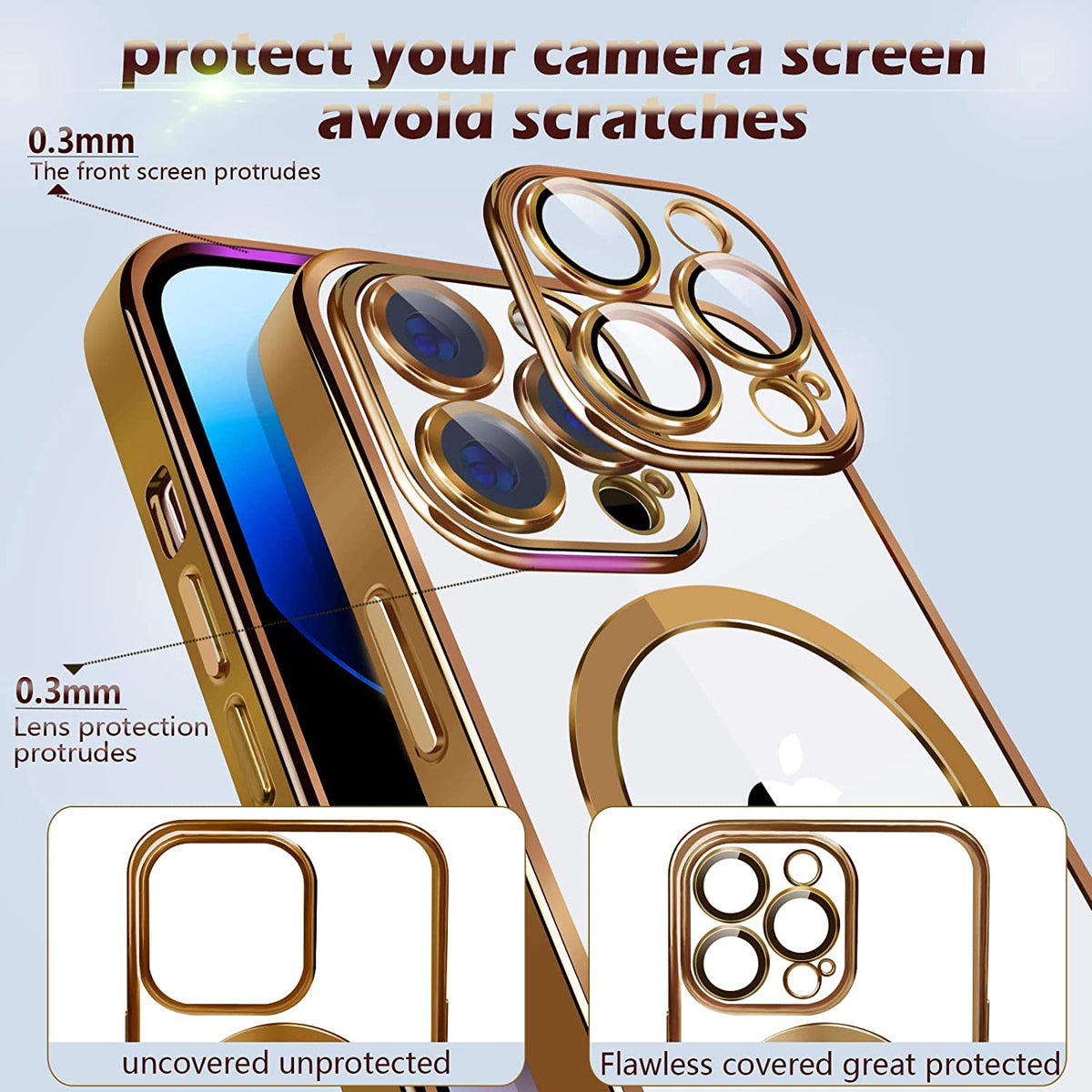 iPhone 15 Pro Max Hoesje - Goud - Siliconen MagSafe Back Cover