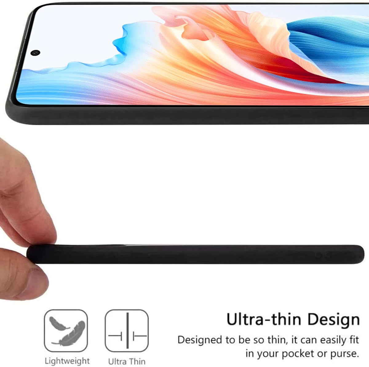 Oppo Reno 11F Hoesje - Zwart - Siliconen Back Cover