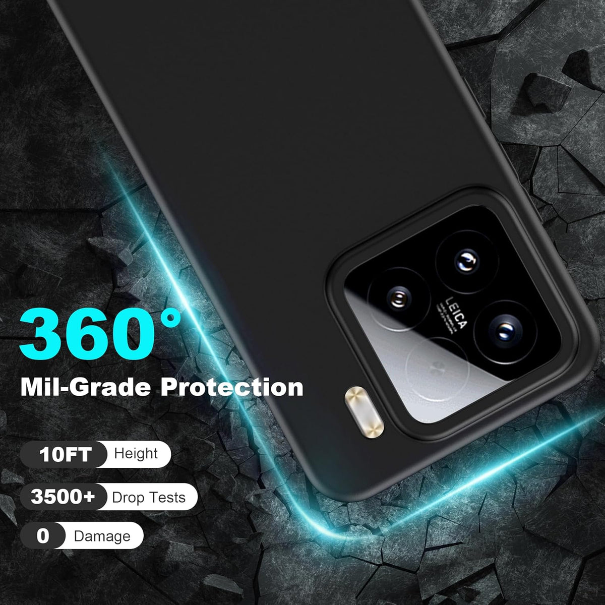 Coque Xiaomi 15 - Noir - Étui arrière en silicone