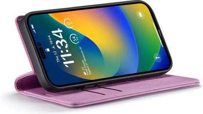 Apple iPhone 14 Pro Hoesje - Pastel Lila - Dunne Bookcase