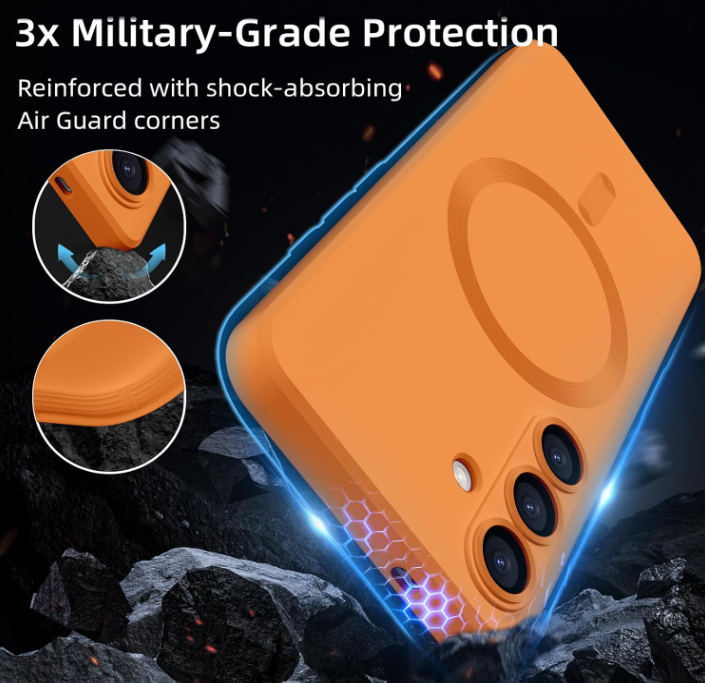 Samsung Galaxy S26 Plus Hoesje - Oranje - Matte Siliconen MagSafe Back Cover