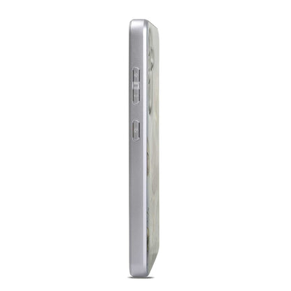 Samsung Galaxy S24 Hoesje - Groen - Siliconen Marmer MagSafe Back Cover