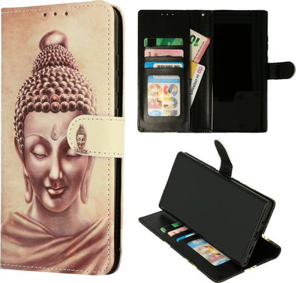 Samsung Galaxy A03S Hoesje - Buddha Goud - Print Bookcase