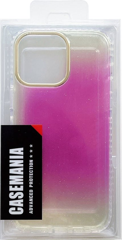 Apple iPhone 14 Pro Hoesje - Paars - Glitter Back Cover