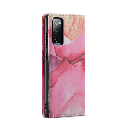 Samsung Galaxy A14 5G Case - Pink Rhodonite - Marble Wallet Case