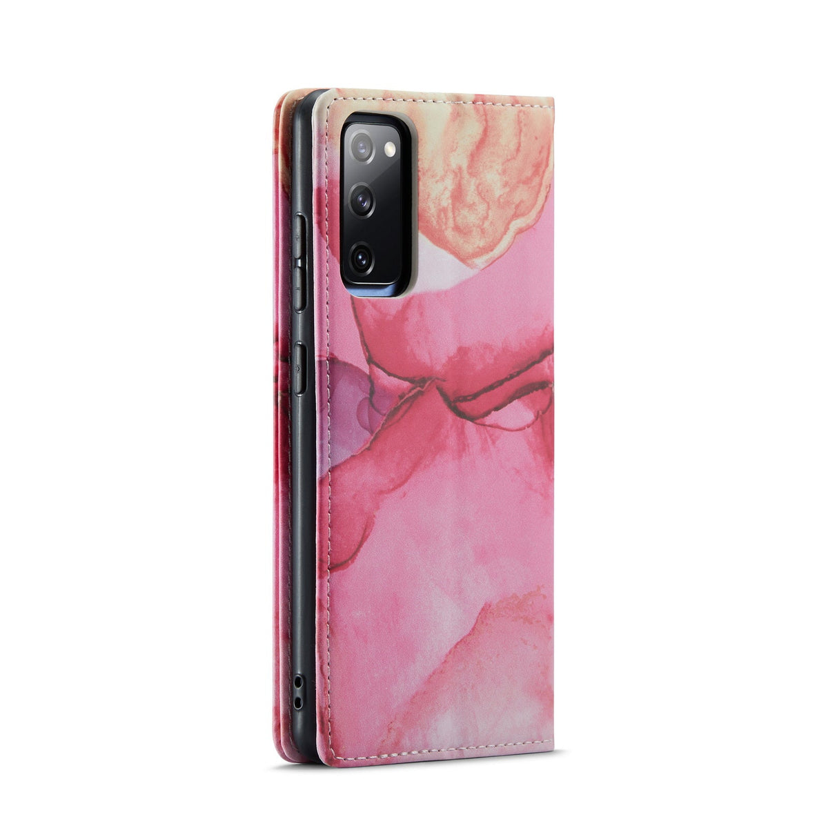 Samsung Galaxy A23 Hoesje - Pink Rhodonite - Marmer Portemonnee Bookcase