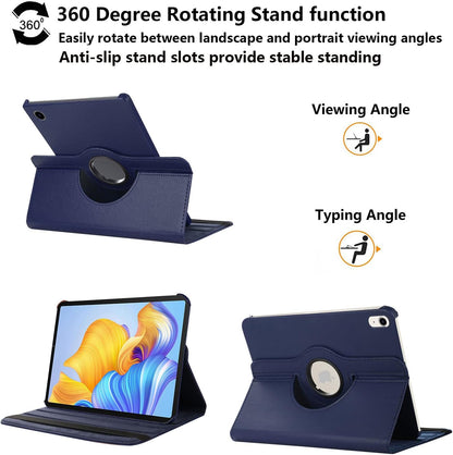 iPad A16 Tablet Case - Dark Blue - Rotating Folio Case