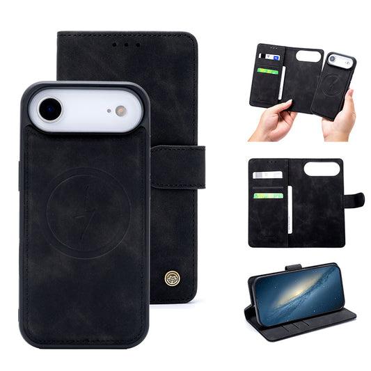 Apple iPhone Air Hülle - Charcoal Gray - 2-in-1 MagSafe-Klapphülle mit Kartenfach