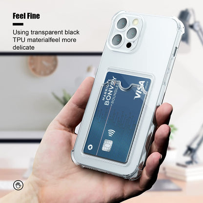 Apple iPhone 12 Pro Max Case - Clear - Back Cover with Card Holder