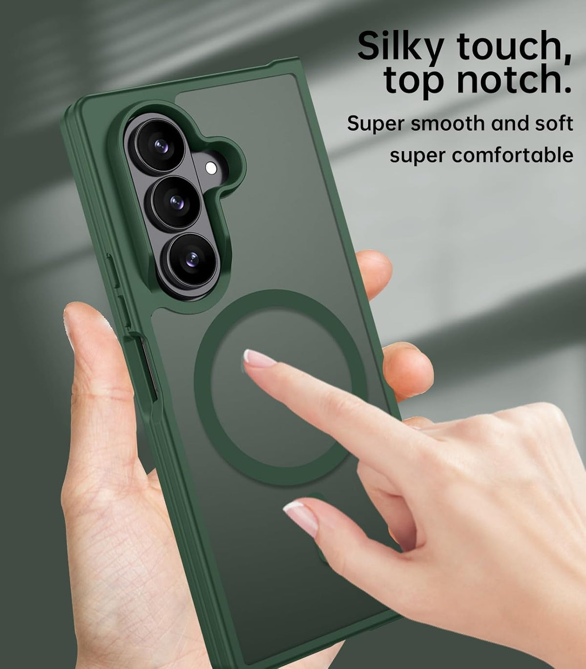 Samsung Galaxy Z Fold8 Ultra Hoesje - Groen - Matte Armor MagSafe Back Cover