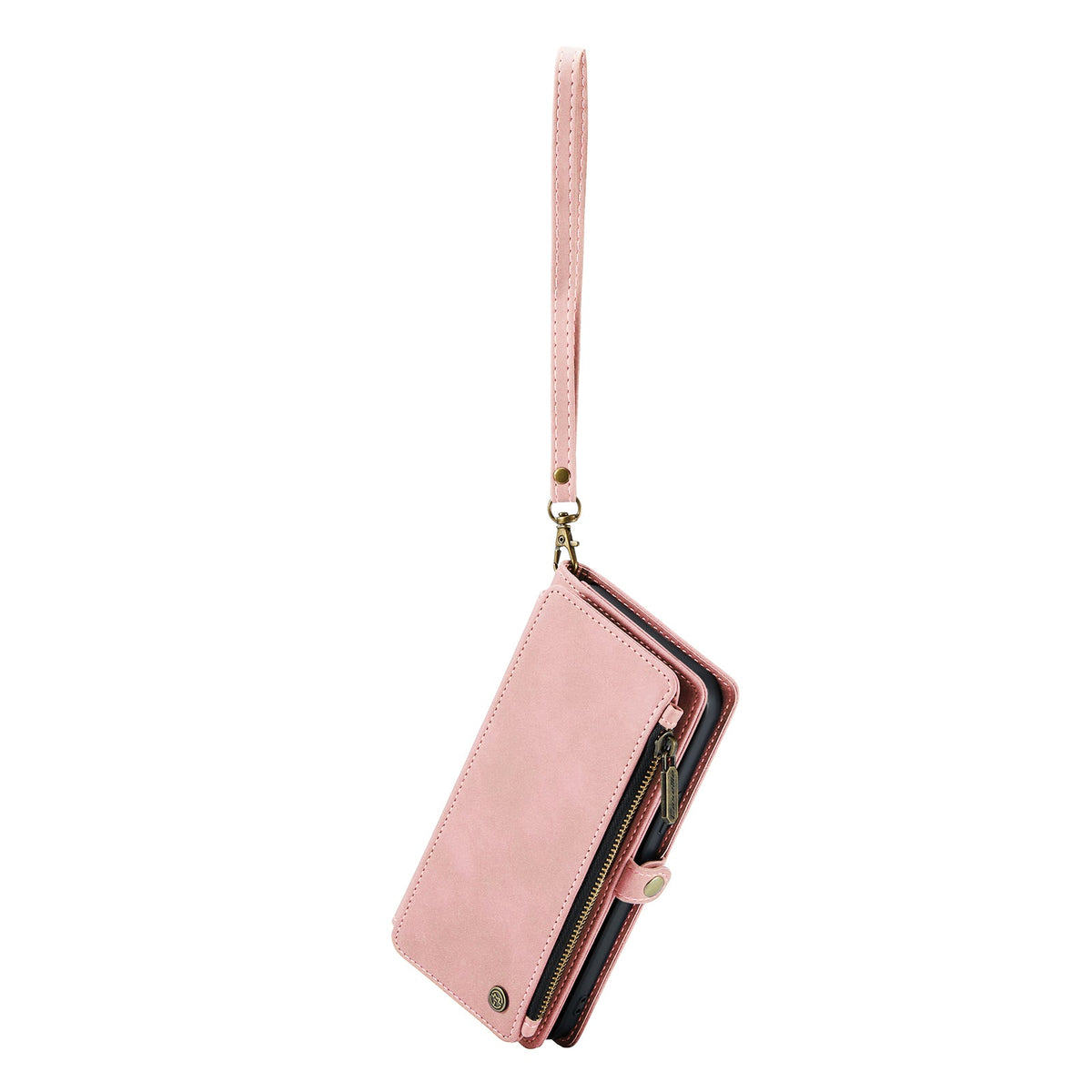 Apple iPhone 15 Plus Hoesje - Pale Pink - Luxe MagSafe Bookcase met Rits en Telefoonkoord