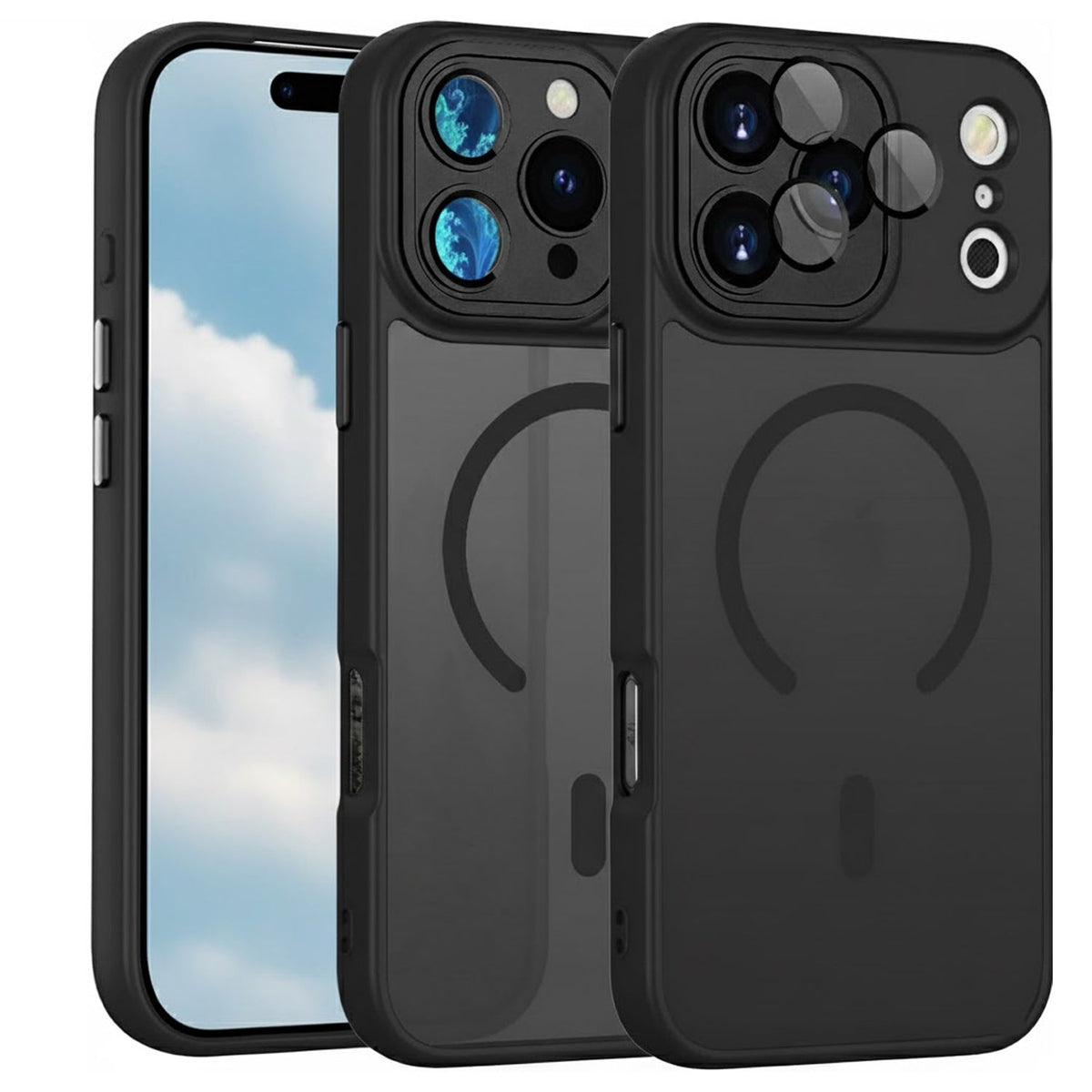 Apple iPhone 18 Pro Hoesje - Zwart - Matte Armor MagSafe Back Cover