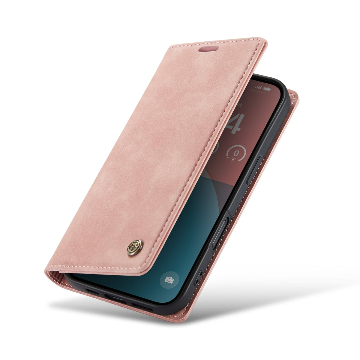 iPhone 16 Plus Hoesje - Pale Pink - Dunne Bookcase