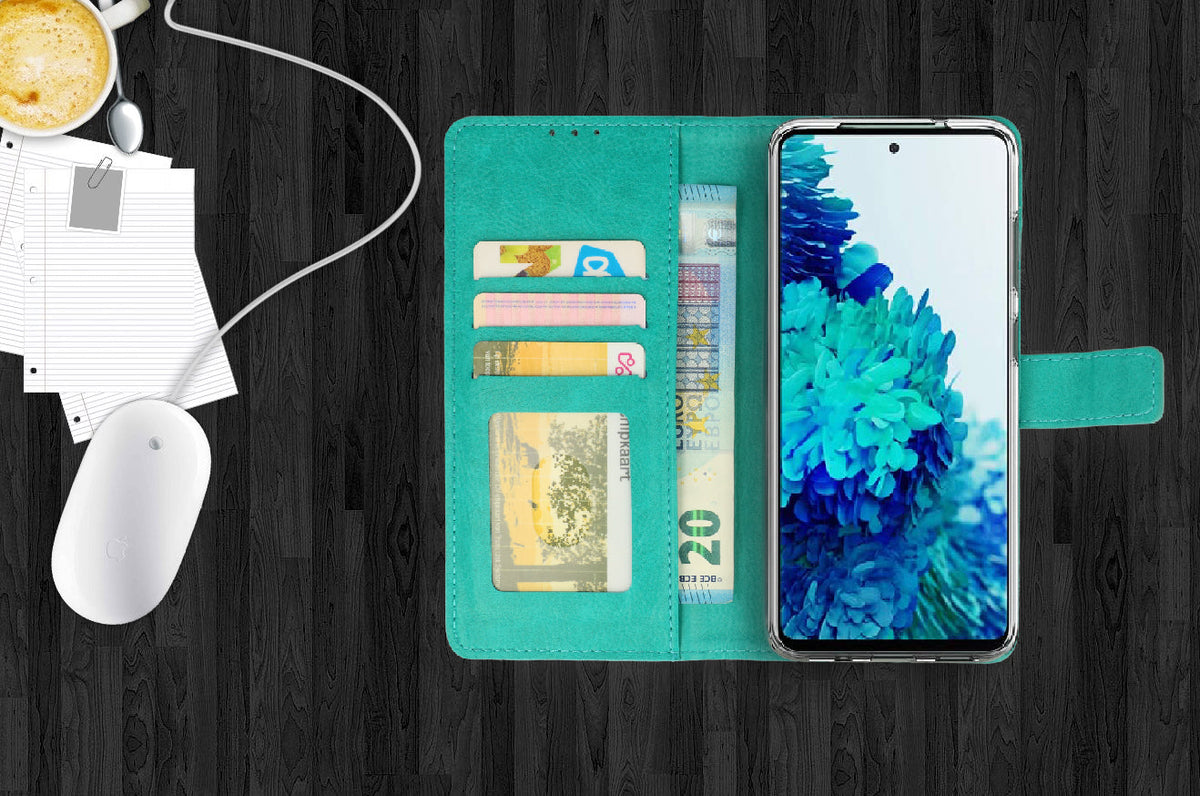 Samsung Galaxy S23 Ultra Hoesje - Turquoise - Bookcase