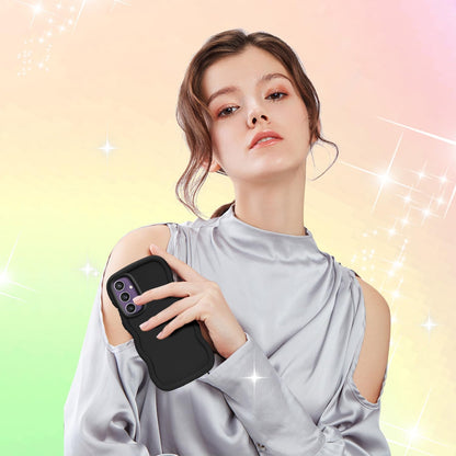 Samsung Galaxy A16 Hoesje - Zwart - Wave Siliconen Back Cover