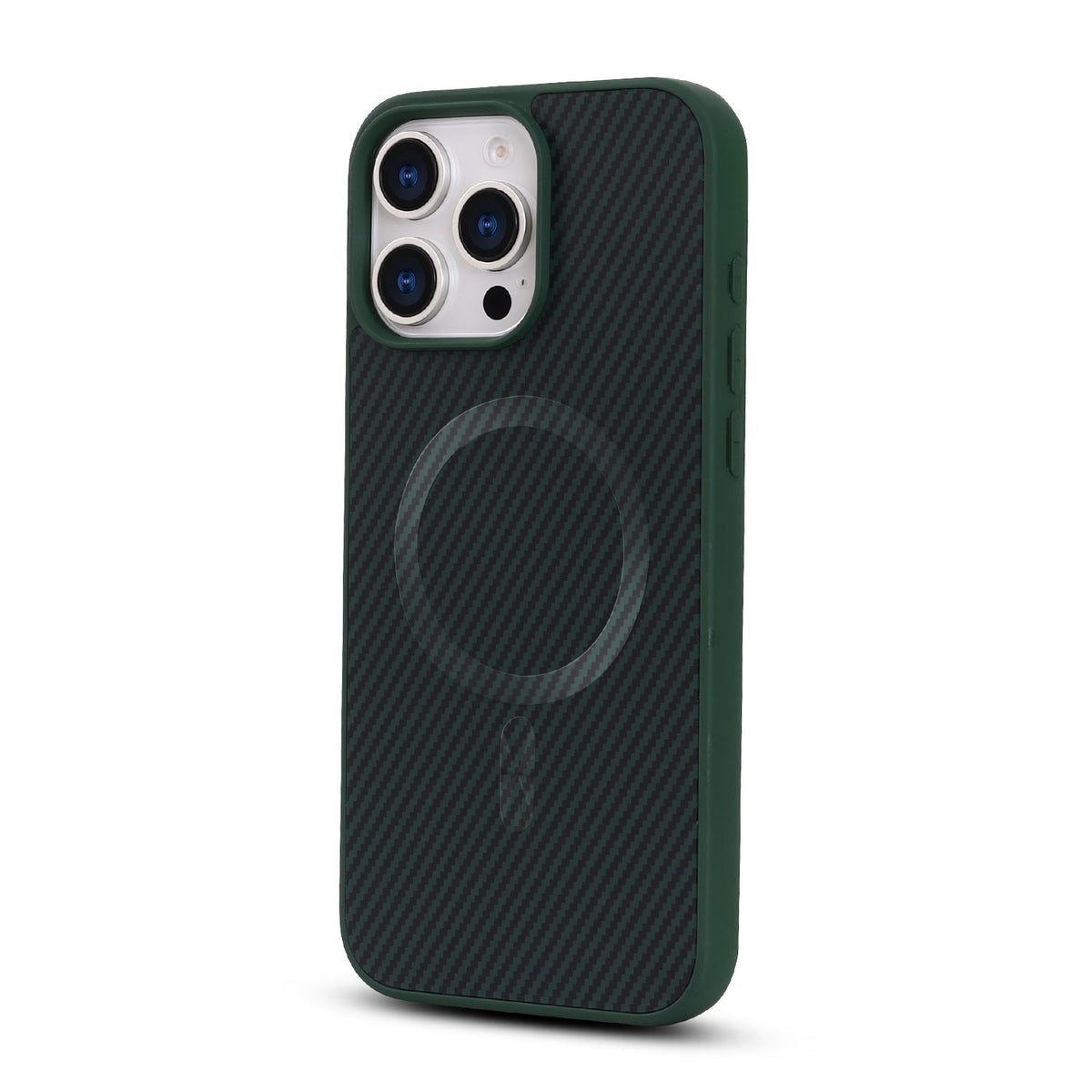 Apple iPhone 11 Hoesje - Groen - Carbon MagSafe Back Cover