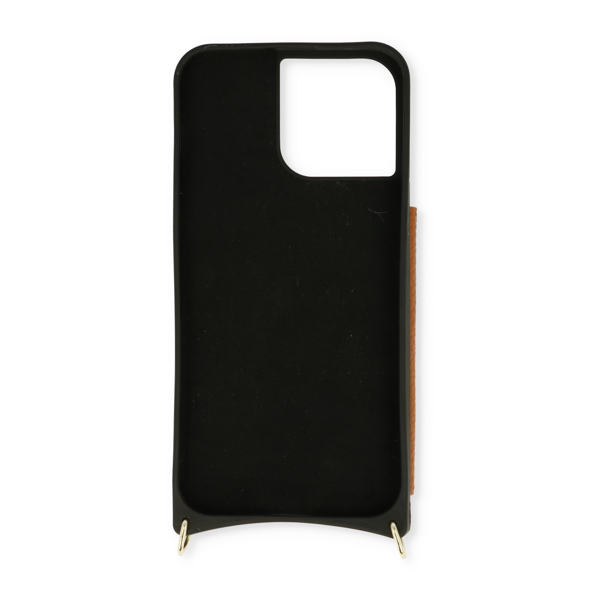 Apple iPhone 14 Pro Hoesje - Bruin - Luxe Back Cover met Telefoonkoord