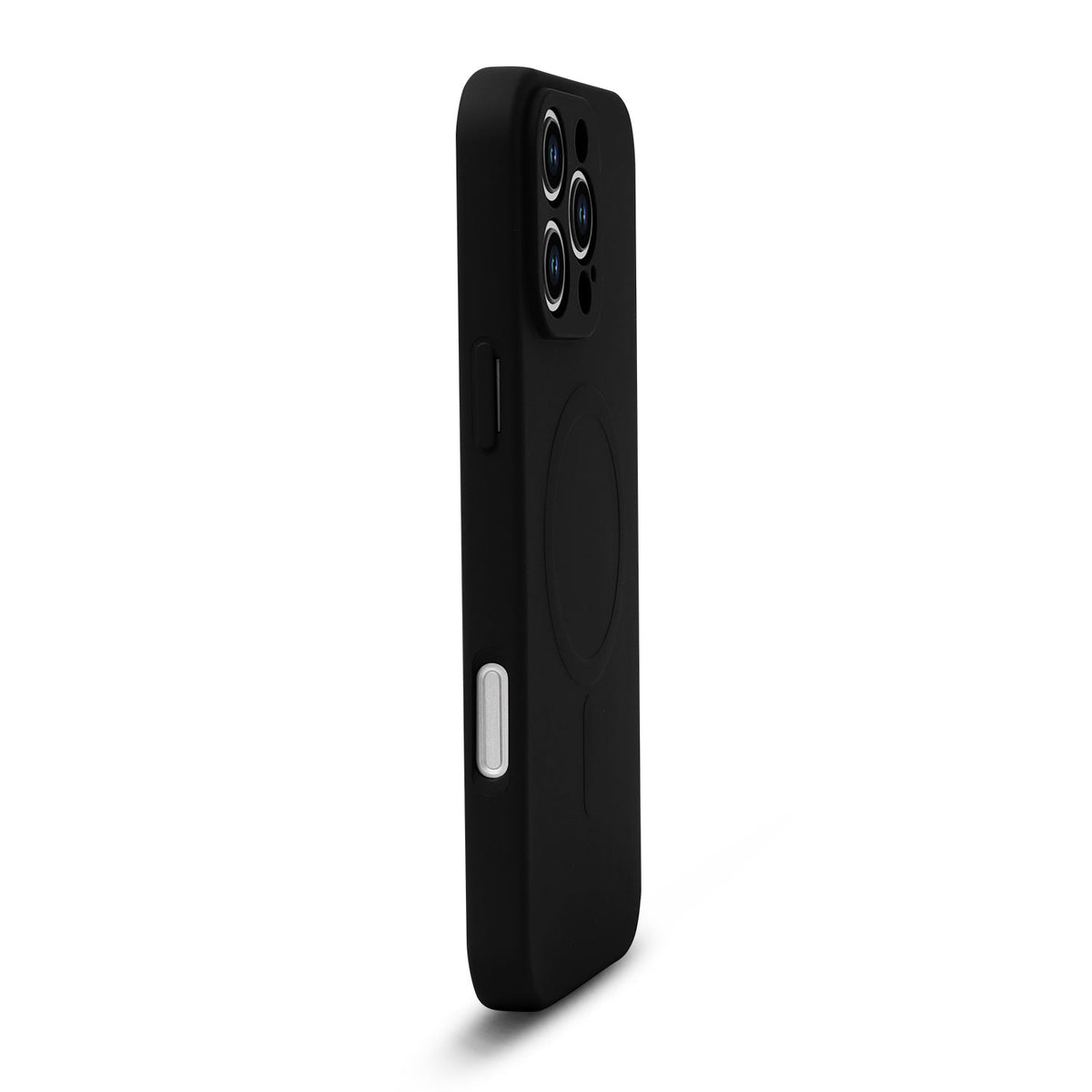 Apple iPhone 16 Pro Max Hoesje - Zwart - Liquid Siliconen MagSafe Back Cover met Magneetring