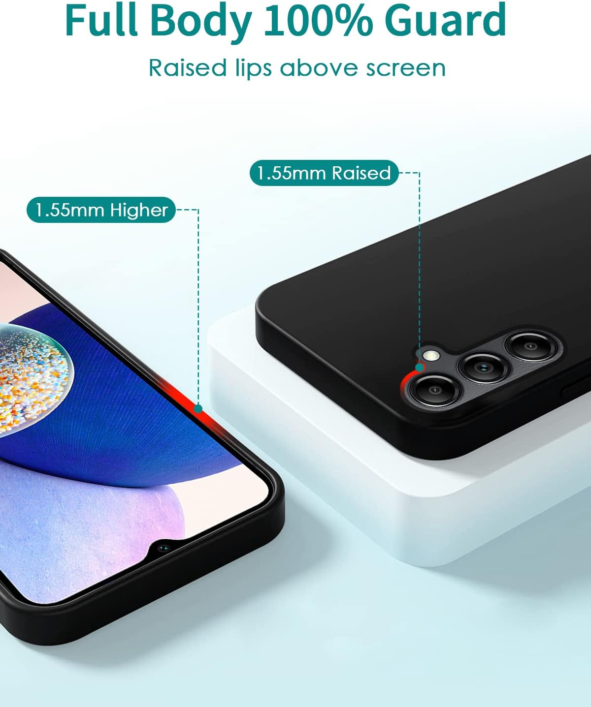 Samsung Galaxy A26 Hoesje - Zwart - Siliconen Back Cover met Telefoonkoord