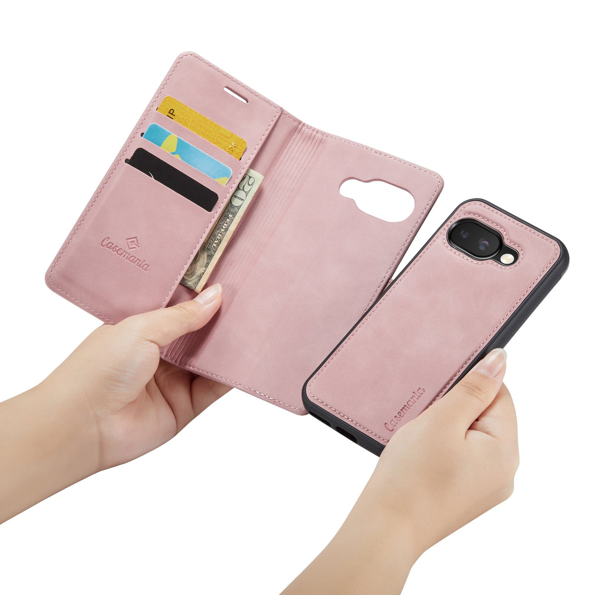 Google Pixel 9a Hoesje - Pale Pink - 2 in 1 MagSafe Bookcase