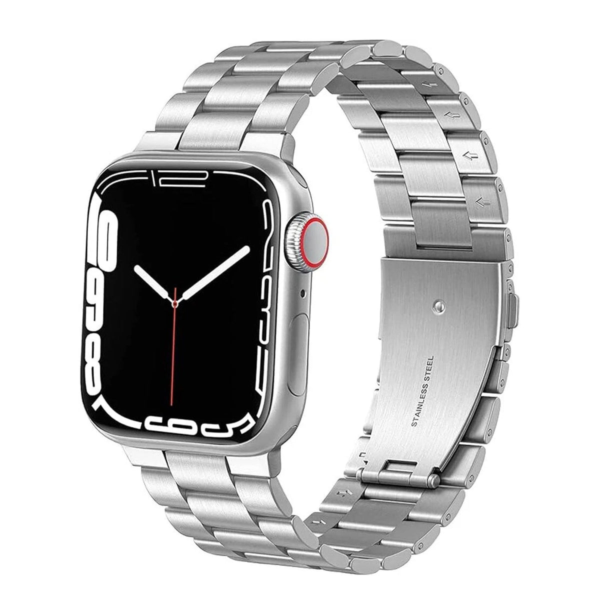 Apple Watch Bandje 38/40/41/42 mm - RVS Metalen Schakelband - Zilver