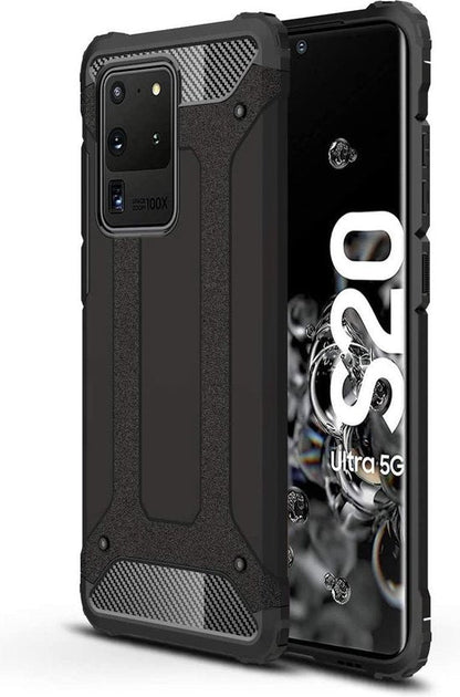 Samsung Galaxy S20 Ultra Hoesje - Zwart - Armor Back Cover