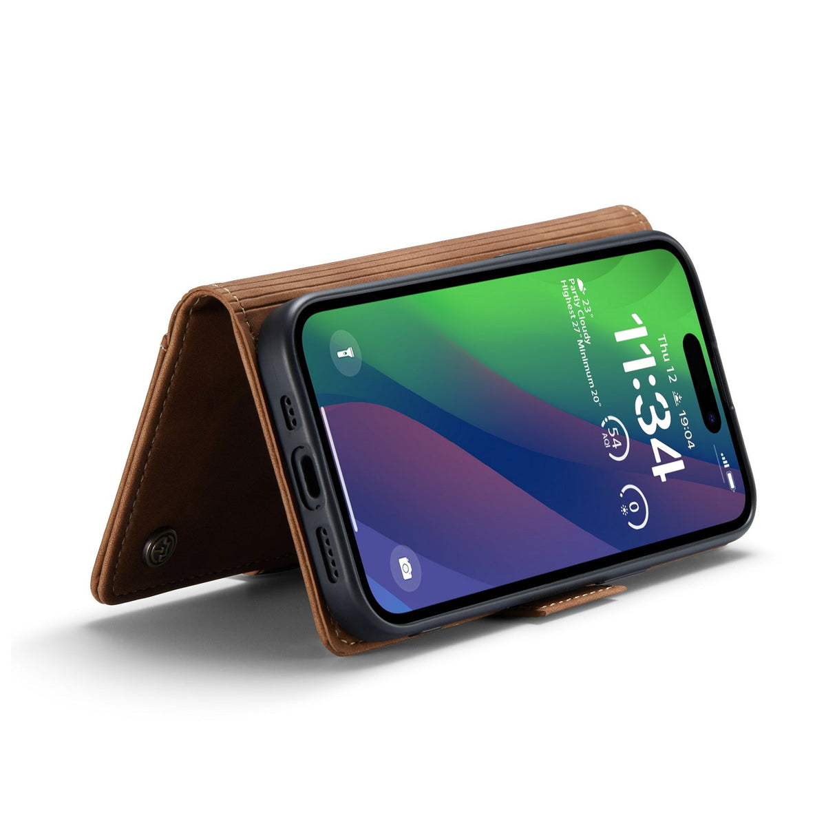 Apple iPhone 15 Plus Hoesje - Sienna Brown - Portemonnee MagSafe Bookcase