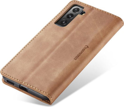 Samsung Galaxy S22 Plus Hoesje - Sienna Brown - Dunne Bookcase