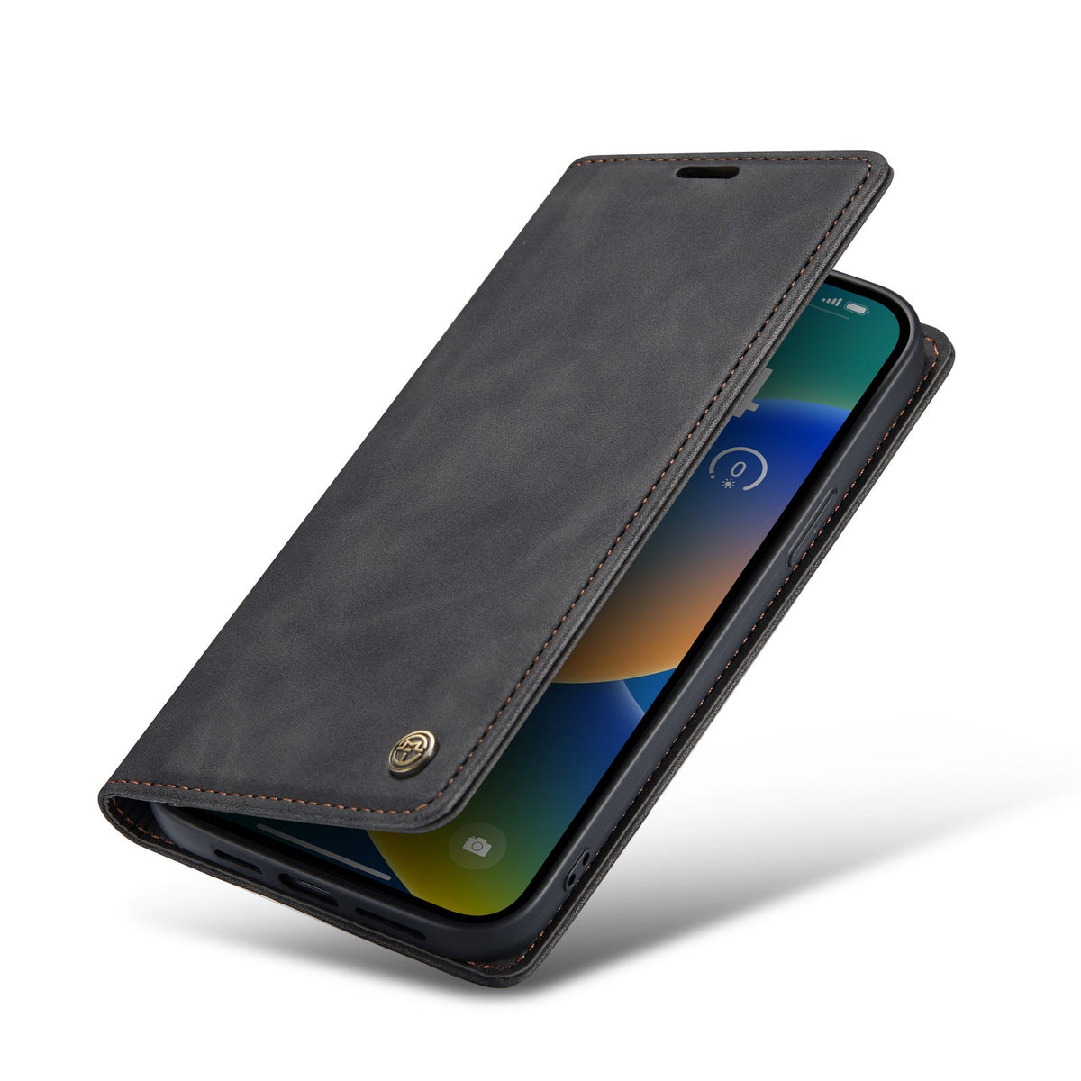 iPhone 15 Hoesje - Charcoal Gray - Dunne Bookcase